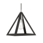 Livex Lighting Pinnacle 10" Wide Mini Pendant Black / Brushed Nickel Accents