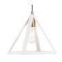 Livex Lighting Pinnacle 10" Wide Mini Pendant Textured White / Antique Brass Accents