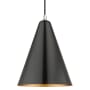 Livex Lighting Dulce 10" Wide Mini Pendant Shiny Black / Polished Chrome