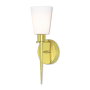 Livex Lighting Witten Single Light 13" Tall Wall Sconce with Glass Shade - ADA Compliant Polished Brass