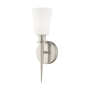 Livex Lighting Witten Single Light 13" Tall Wall Sconce with Glass Shade - ADA Compliant Brushed Nickel