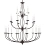 Livex Lighting Home Basics 24 Light 42" Wide Taper Candle Chandelier Bronze
