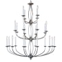 Livex Lighting Home Basics 24 Light 42" Wide Taper Candle Chandelier Brushed Nickel