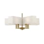 Livex Lighting Rubix 5 Light 26" Wide Commercial Chandelier Antique Brass