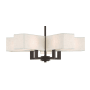 Livex Lighting Rubix 5 Light 26" Wide Commercial Chandelier Bronze