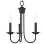Livex Lighting Estate 3 Light 14" Wide Candle Style Chandelier Black