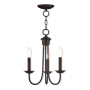 Livex Lighting Estate 3 Light 14" Wide Candle Style Chandelier Bronze