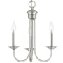 Livex Lighting Estate 3 Light 14" Wide Candle Style Chandelier Brushed Nickel
