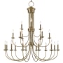 Livex Lighting Estate 21 Light 42" Wide Taper Candle Style Chandelier Antique Brass