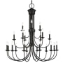 Livex Lighting Estate 21 Light 42" Wide Taper Candle Style Chandelier Black