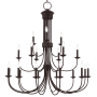 Livex Lighting Estate 21 Light 42" Wide Taper Candle Style Chandelier Bronze