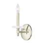 Livex Lighting Bennington Single Light 11" Tall Wall Sconce Polished Nickel
