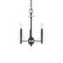 Livex Lighting Bennington 3 Light 14" Wide Crystal Chandelier Bronze