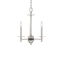 Livex Lighting Bennington 3 Light 14" Wide Crystal Chandelier Brushed Nickel