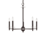 Livex Lighting Bennington 5 Light 25" Wide Crystal Chandelier Bronze