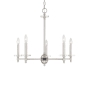 Livex Lighting Bennington 5 Light 25" Wide Crystal Chandelier Brushed Nickel
