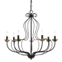 Livex Lighting Katarina 7 Light 28" Wide Taper Candle Style Chandelier Black / Antique Brass