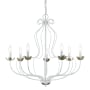 Livex Lighting Katarina 7 Light 28" Wide Taper Candle Style Chandelier Antique White / Antique Brass