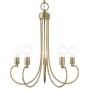 Livex Lighting Bari 5 Light 25" Wide Abstract Chandelier Antique Brass