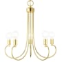 Livex Lighting Bari 5 Light 25" Wide Abstract Chandelier Polished Brass