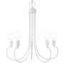 Livex Lighting Bari 5 Light 25" Wide Abstract Chandelier White