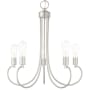 Livex Lighting Bari 5 Light 25" Wide Abstract Chandelier Brushed Nickel