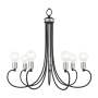 Livex Lighting Bari 7 Light 30" Wide Abstract Chandelier Black with Brushed Nickel Accents
