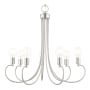 Livex Lighting Bari 7 Light 30" Wide Abstract Chandelier Brushed Nickel