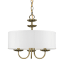 Livex Lighting Brookdale 3 Light 16" Wide Taper Candle Pendant Antique Brass