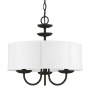 Livex Lighting Brookdale 3 Light 16" Wide Taper Candle Pendant Black