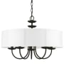 Livex Lighting Brookdale 5 Light 23" Wide Taper Candle Drum Chandelier Black