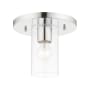 Livex Lighting Zurich Single Light 9" Wide Flush Mount Ceiling Fixture Polished Chrome