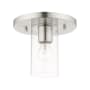 Livex Lighting Zurich Single Light 9" Wide Flush Mount Ceiling Fixture Brushed Nickel