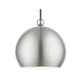 Livex Lighting Stockton 8" Wide Mini Pendant Brushed Nickel / Polished Chrome Accents