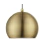 Livex Lighting Stockton 12" Wide Pendant Antique Brass / Polished Brass Accents