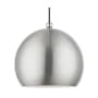 Livex Lighting Stockton 12" Wide Pendant Brushed Nickel / Polished Chrome Accents