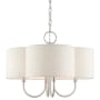 Livex Lighting Solstice 4 Light 18" Wide Drum Chandelier Brushed Nickel