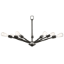 Livex Lighting Prague 7 Light 29" Wide Abstract Chandelier Black with Brushed Nickel Accents