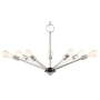 Livex Lighting Prague 7 Light 29" Wide Abstract Chandelier Brushed Nickel with Black Accents