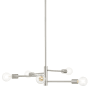 Livex Lighting Bannister 5 Light 24" Wide Sputnik Chandelier Brushed Nickel