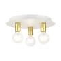Livex Lighting Hillview 3 Light 14" Wide Semi-Flush Ceiling Fixture White