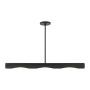 Livex Lighting Novato 3 Light 42" Wide Linear Chandelier Black