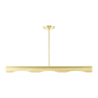 Livex Lighting Novato 3 Light 42" Wide Linear Chandelier Satin Brass