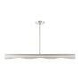 Livex Lighting Novato 3 Light 42" Wide Linear Chandelier Brushed Nickel