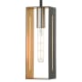 Livex Lighting Soma 5" Wide Mini Pendant Textured Black with Brushed Nickel Accents