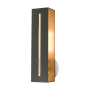 Livex Lighting Soma 14" Tall Wall Sconce Textured Black with Brushed Nickel Accents
