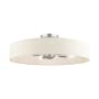 Livex Lighting Venlo 4 Light 22" Wide Semi-Flush Drum Ceiling Fixture with Cream Shade Brushed Nickel