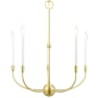 Livex Lighting Clairmont 5 Light 24" Wide Candle Style Chandelier Satin Brass