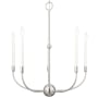 Livex Lighting Clairmont 5 Light 24" Wide Candle Style Chandelier Brushed Nickle