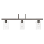 Livex Lighting Munich 3 Light 5" Wide Commercial Linear Chandelier Black Chrome